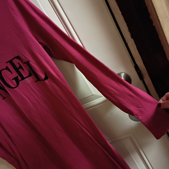 2/$10 Victoria's Secret Pink Long Sleeve Sleeper Dress with Angel Print Medium - Picture 5 of 7